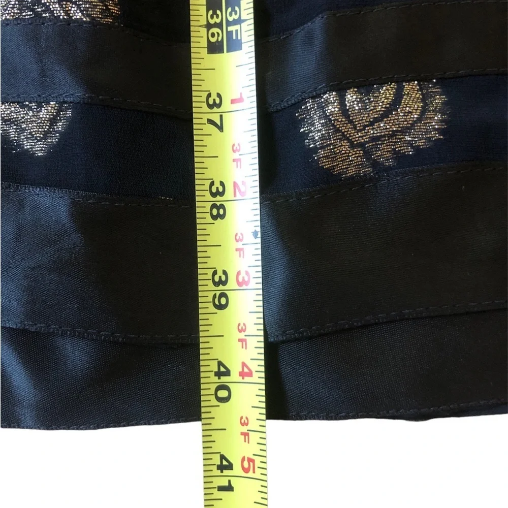 Michael Novarese Couture Black & Gold Floral Dress (RARE & Vintage) - Picture 10 of 12